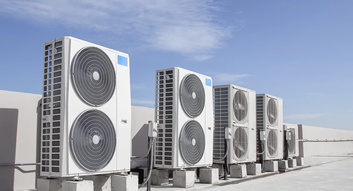 A rooftop HVAC system